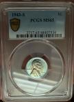 1943-S Steel War Penny PCGS MS65 with Blue Toning