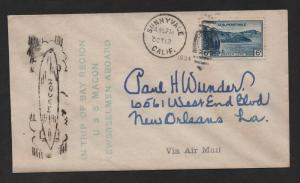 1934 Graf Zeppelin Flight to New Orleans Collectible
