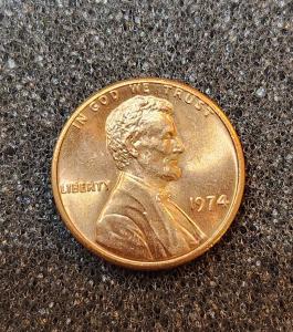 1974 No Mint Mark Penny - Extra Fine Luster