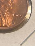 1969 DDO Lincoln Memorial Penny Error Coin
