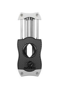 Colibri Diamond V-Cut Cigar Cutter - Black & Chrome