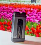 Colibri Silver Gunmetal Cigar Cutter Torch Lighter