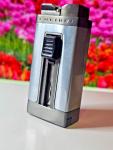 Colibri Silver Gunmetal Cigar Cutter Torch Lighter