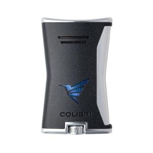 Colibri Slim Windproof Refillable Lighter - Black & Chrome