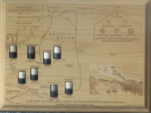WW2 USMC Pacific Island Beach Landing Map