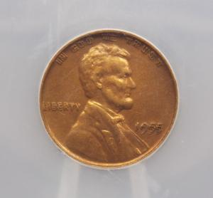 1955 "P" Lincoln Wheat Cent Double Die DDO