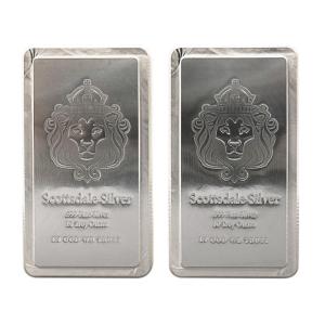 2 Scottsdale STACKER® 10 oz .999 Silver Bars