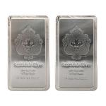 2 Scottsdale STACKER® 10 oz .999 Silver Bars