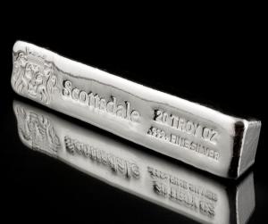 20 oz Scottsdale Silver Bar .999 Fine