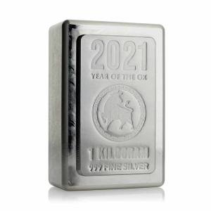 2021 Scottsdale Lunar Ox 1 Kilo Silver Bar