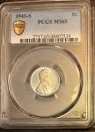 1943-S Steel Lincoln Penny PCGS MS65 Toned
