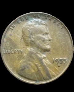 1955 Lincoln Wheat Penny Double Die Error