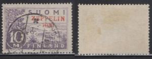 Rare 1930 Zeppelin Air Mail Stamp from Finland