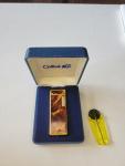 Vintage COLIBRI Pocket Lighter w/ Box Japan Gold Brown See Description& 1 Flint