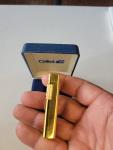 Vintage COLIBRI Pocket Lighter w/ Box Japan Gold Brown See Description& 1 Flint