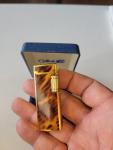 Vintage COLIBRI Pocket Lighter w/ Box Japan Gold Brown See Description& 1 Flint