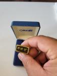 Vintage COLIBRI Pocket Lighter w/ Box Japan Gold Brown See Description& 1 Flint