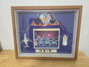 Framed NASA Challenger STS-51 Vintage Memorabilia
