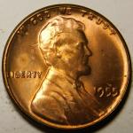 1955 P Lincoln Wheat Cent Penny Double Die
