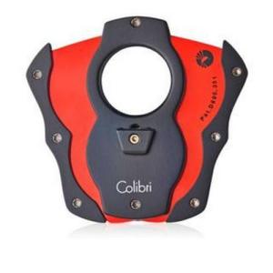 Colibri Double Guillotine Cigar Cutter - Black/Red