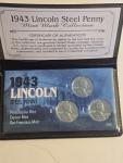 1943 Lincoln Steel Penny Mint Mark Set