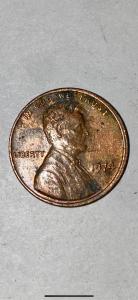 1974 Penny No Mint Mark with Uneven Rim