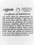 Apollo 11 50th Anniversary NASA Flown Metal Pin