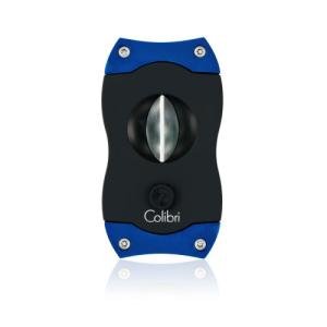 Colibri V-CUT Cigar Cutter - Black/Blue Finish