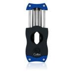 Colibri V-CUT Cigar Cutter - Black/Blue Finish