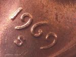 1969 Double Die Obverse Lincoln Memorial Coin