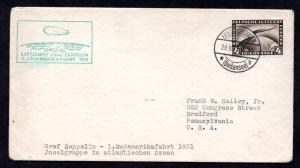 Germany 1931 Zeppelin Flight Stopover at Praia Cabo Verde