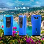 Colibri Monaco Triple Jet Flame Lighter - Metallic Blue