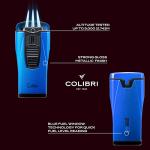 Colibri Monaco Triple Jet Flame Lighter - Metallic Blue