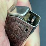 Japanese Vintage Scrollwork Floral Cigarette Lighter