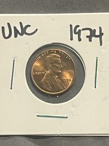 1974 Lincoln Penny with Stunning Red Toning