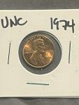 1974 Lincoln Penny with Stunning Red Toning