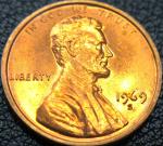 1969-S Double Die Lincoln Memorial Cent - Ultra Rare