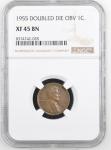 1955 Double Die Lincoln Cent Penny NGC XF45BN