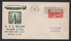 1935 Zeppelin U.S.S. Macon Sea Crash Collectible