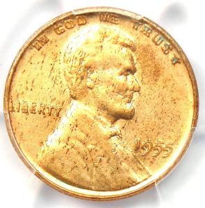 1955 Lincoln Cent Doubled Die Obverse DDO Coin
