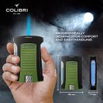 Colibri Daytona Windproof Butane Torch Lighter - Matte Green