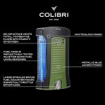 Colibri Daytona Windproof Butane Torch Lighter - Matte Green