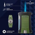 Colibri Daytona Windproof Butane Torch Lighter - Matte Green