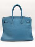 Hermes Birkin 35 Bleu Jean Handbag with Palladium