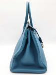 Hermes Birkin 35 Bleu Jean Handbag with Palladium