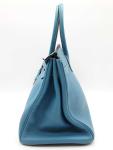 Hermes Birkin 35 Bleu Jean Handbag with Palladium