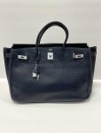 Hermes Birkin 40 Bleu Nuit Handbag with Palladium