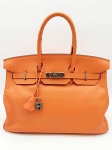 Hermes Birkin 35 Orange Swift Handbag