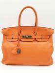 Hermes Birkin 35 Orange Swift Handbag
