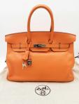 Hermes Birkin 35 Orange Swift Handbag